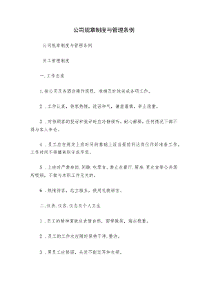 公司规章制度与管理条例.docx