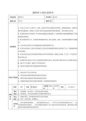 感控护士岗位说明书.docx