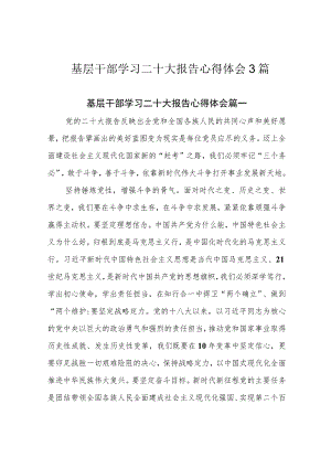 基层干部学习二十大报告心得体会3篇.docx