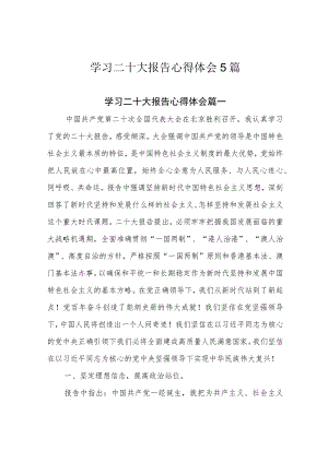 学习二十大报告心得体会5篇.docx