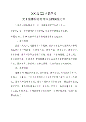 XX学校德育体系实施方案(全套汇编).docx