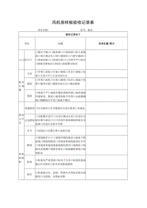 风机房样板验收记录表.docx