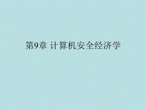 第9章计算机安全经济学.ppt