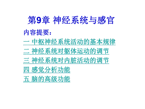 第9章神经系统与感官.ppt