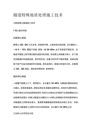 隧道特殊地质处理施工技术.docx
