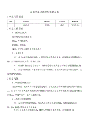 高处坠落事故现场处置方案.docx