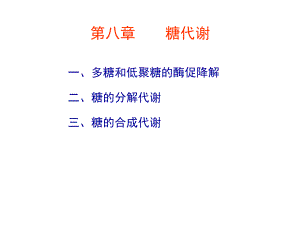 第8章糖代谢1.ppt
