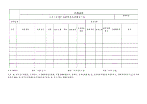 临时紧急物资需求计划.docx