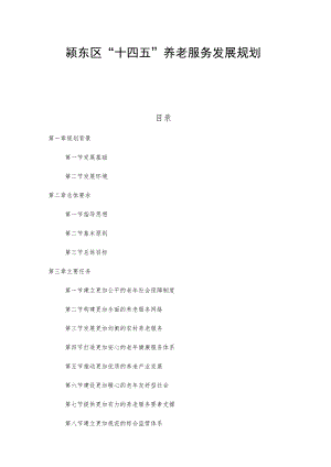 颍东区“十四五”养老服务发展规划.docx
