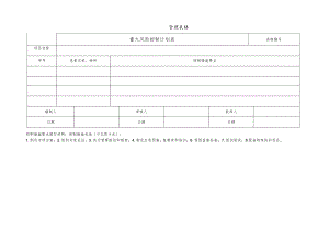 重大风险控制计划表.docx