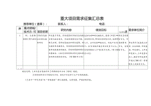 重大项目需求征集汇总表.docx