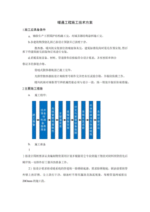 暖通工程施工技术方案.docx