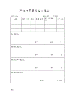 不合格药具报废审批表.docx