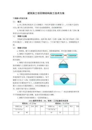 建筑施工项目钢结构施工技术方案.docx