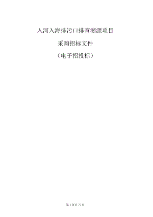 入河入海排污口排查溯源项目招标文件.docx
