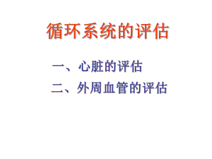 心脏评估(上课).ppt