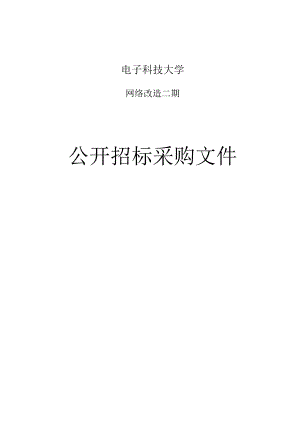 电子科技大学网络改造二期招标文件.docx
