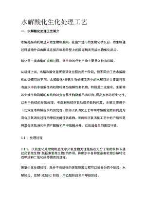 水解酸化生化处理工艺.docx