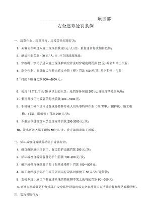 施工现场安全生产处罚制度（可参考合同约定的违约处罚措施）.docx
