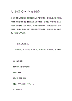 某小学校务公开制度.docx