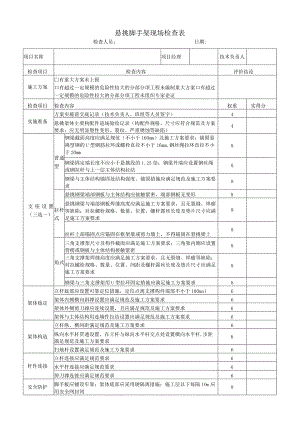 悬挑脚手架现场检查表.docx