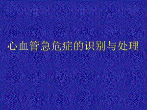 心血管急症处理简化.ppt