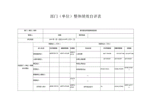 部门单位整体绩效自评表.docx