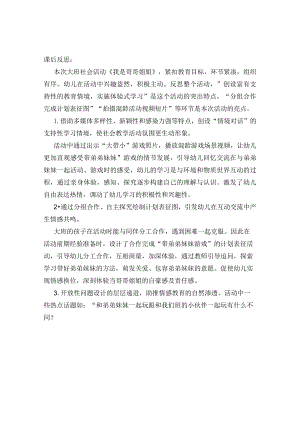 幼儿园优质公开课：大班社会《我是哥哥姐姐》第二版课后反思.docx