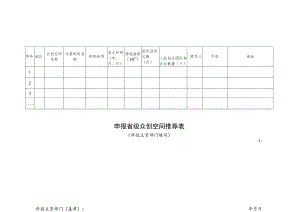 申报省级众创空间推荐表.docx