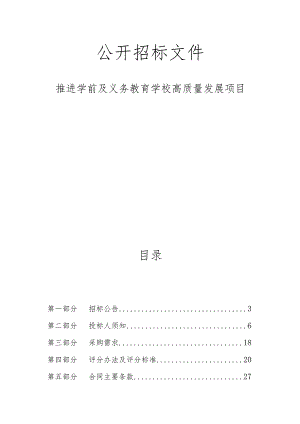推进学前及义务教育学校高质量发展项目招标文件.docx