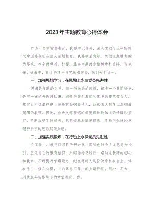 13篇幼儿园书记关于2023年主题教育的学习心得体会.docx