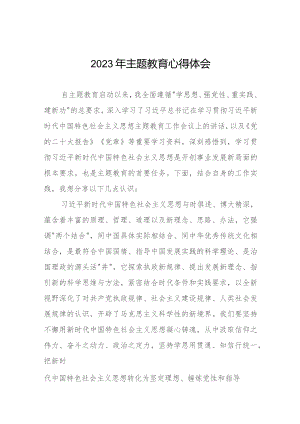 村长2023年第二批主题教育心得体会十篇.docx