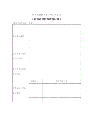 预算执行情况审计审前调查表被审计单位基本情况表.docx