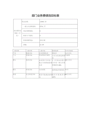 部门业务费绩效目标表.docx
