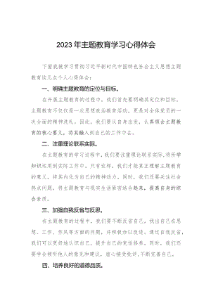 村干部关于第二批主题教育学习心得体会十篇.docx