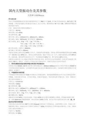 国内大型振动台及其参数.docx