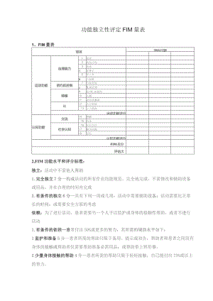 功能独立性评定FIM量表.docx