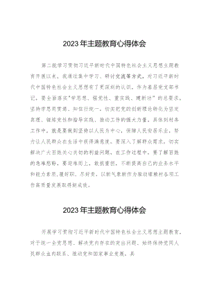村长2023年第二批主题教育学习心得体会七篇.docx
