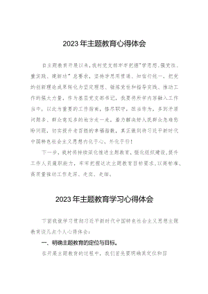 村干部关于第二批主题教育学习心得体会七篇.docx