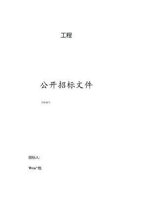 市政道路招标文件.docx