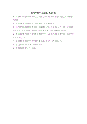 某某购物广场领导班子安全职责.docx