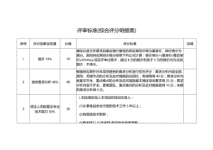 评审标准综合评分明细表.docx