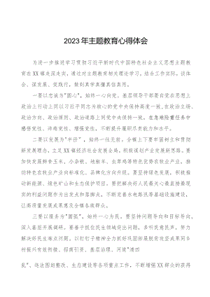 镇长2023年主题教育心得体会十篇.docx