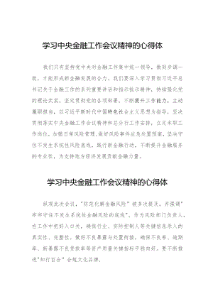 学习贯彻2023年中央金融工作会议精神的心得感悟发言稿三十八篇.docx