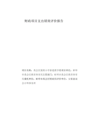 财政项目支出绩效评价报告.docx