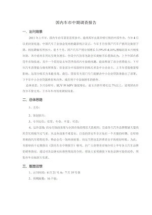 国内车市中期调查报告.docx