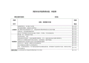 消防安全风险隐患自查、排查表.docx