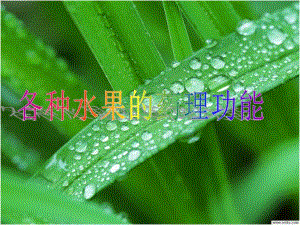 各种水果的药理功效.ppt