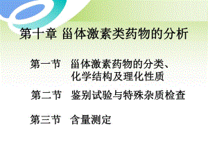 [医学]第10章甾体激素类药物的分析.ppt