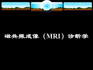 磁共振成像(MRI)诊断学.ppt